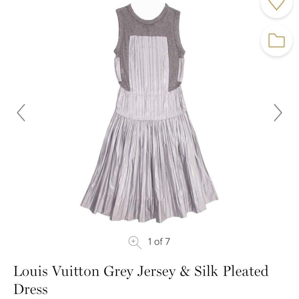 Louis Vuitton jersey grey dress